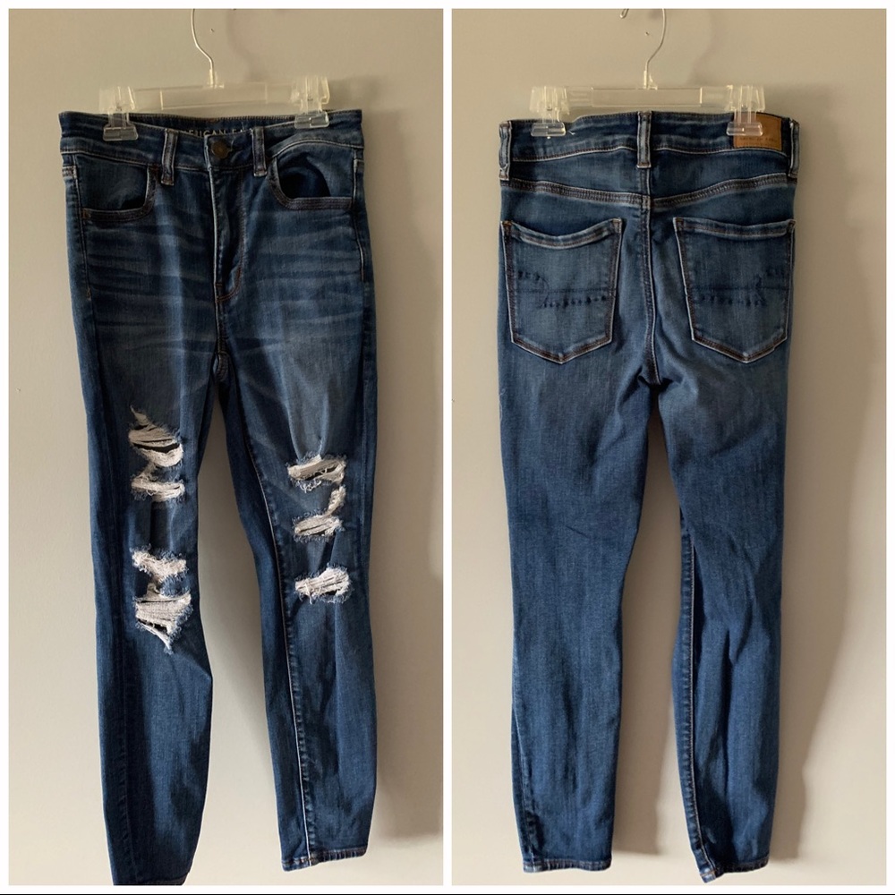 American Eagle Ripped Super Stretch Jeans